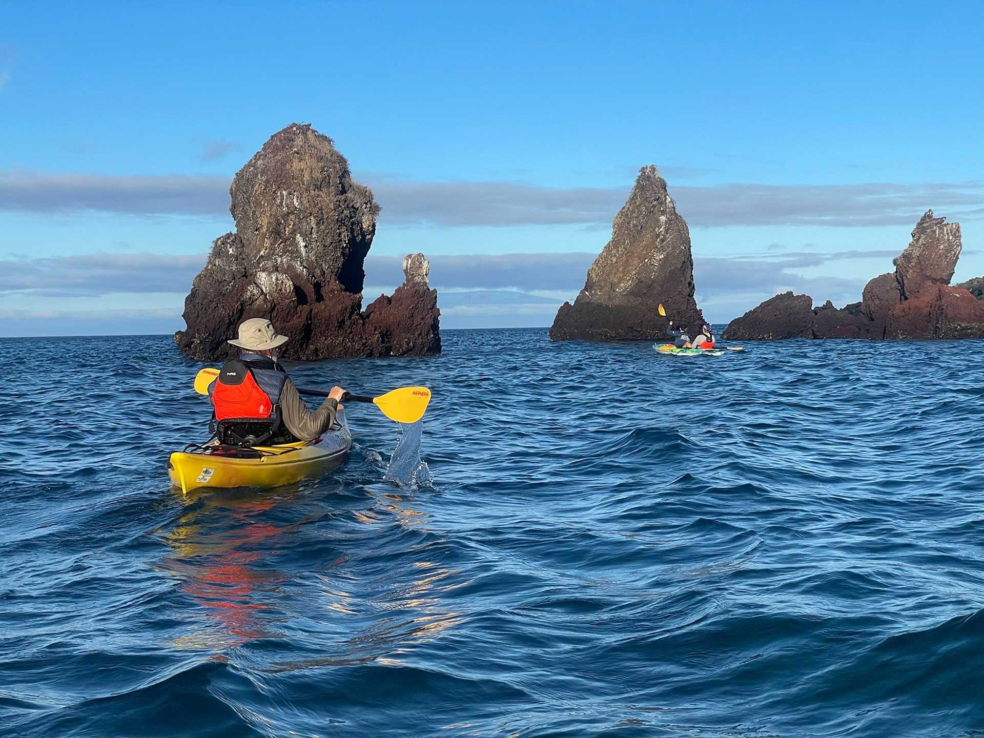 two people in a kayak